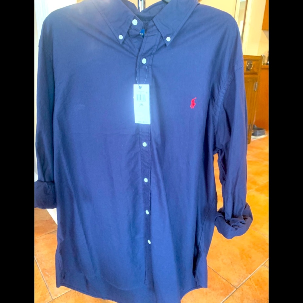 Ralph Lauren. Long sleeve blue button down. NWT